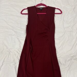 Express Women's Burgundy Midi Dress